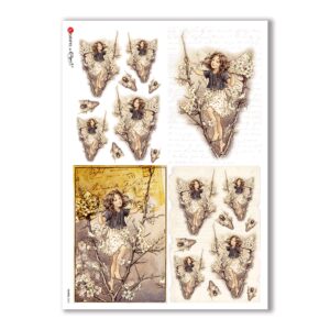 FAIRIES-0062. Carta di riso fate per decoupage.