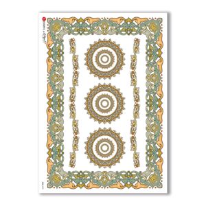 FOLK-0078. Carta di riso etniche per decoupage.