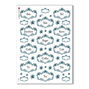 FOOD-0120. Carta di riso cucina per decoupage.