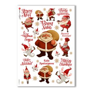 CHRISTMAS-0146. Carta di riso Natale per decoupage.