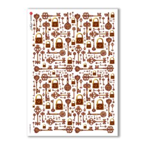 OLD OBJECTS-0011. Carta di riso oggetti vintage per decoupage.