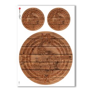 TIME-0011. Carta di riso orologi per decoupage.