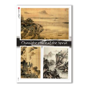 VIEWS-0147. Carta di Riso paesaggi per decoupage