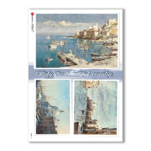 VIEWS-0151. Carta di Riso paesaggi per decoupage