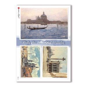 VIEWS-0152. Carta di Riso paesaggi per decoupage