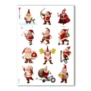 CHRISTMAS-0153. Carta di riso Natale per decoupage.