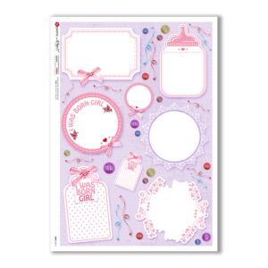 BABY-0075. Carta di riso bambini per decoupage.