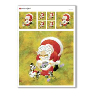 CHRISTMAS-0177. Carta di riso Natale per decoupage.