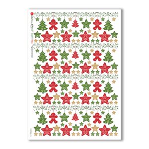 CHRISTMAS-0304. Carta di riso vittoriana Natale per decoupage.