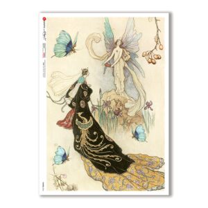 FAIRIES-0066. Carta di riso fate per decoupage.