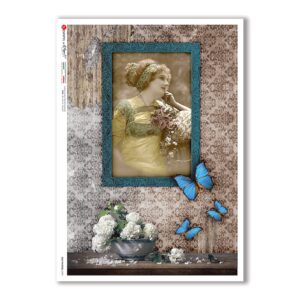 OLD-PHOTOS-0090. Carta di riso vittoriana per decoupage.