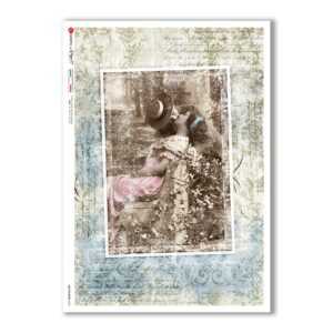 OLD-PHOTOS-0093. Carta di riso vittoriana per decoupage.