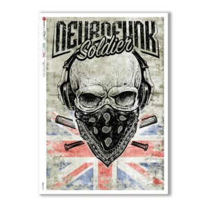 SKULL-0012. Carta di riso teschi per decoupage.