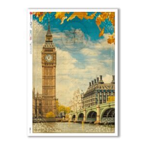 VIEWS-0154. Carta di Riso paesaggi per decoupage