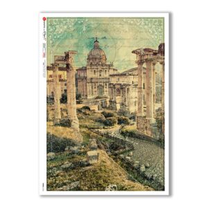 VIEWS-0156. Carta di Riso paesaggi per decoupage