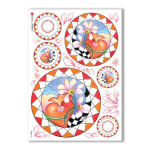 FLOWERS-0072. Carta di riso fiori per decoupage.