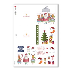 CHRISTMAS-0192. Carta di riso Natale per decoupage.