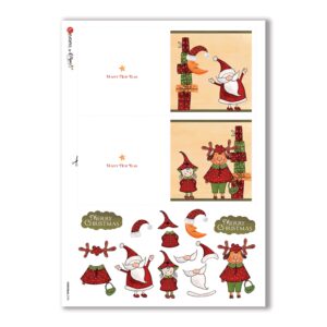CHRISTMAS-0193. Carta di riso Natale per decoupage.