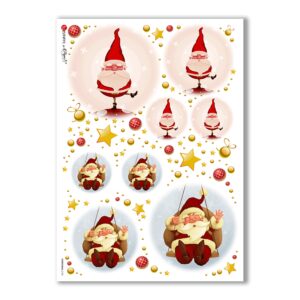 CHRISTMAS-0150. Carta di riso Natale per decoupage.