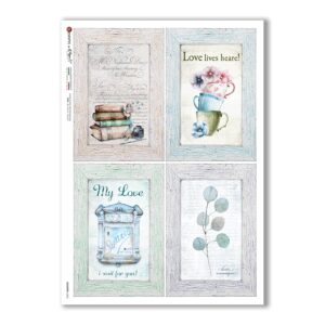 COUNTRY-0063. Carta di riso country per decoupage.