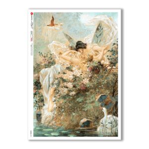 FAIRIES-0070. Carta di riso fate per decoupage.