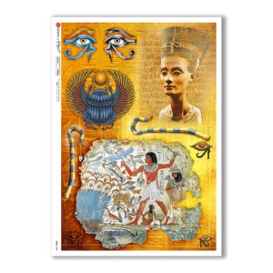 FOLK-0084. Carta di riso etniche per decoupage.