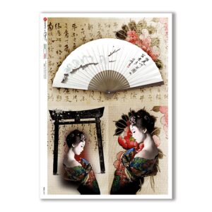 FOLK-0087. Carta di riso etniche per decoupage.
