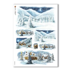 CHRISTMAS-0200. Carta di riso Natale per decoupage.