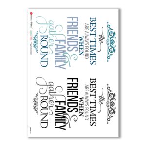 PHRASES-0031-UK. Carta di riso frasi per decoupage.