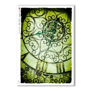 TIME-0020. Carta di riso orologi per decoupage.