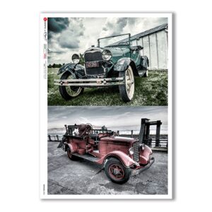VEHICLES-0033. Carta di riso veicoli per decoupage.
