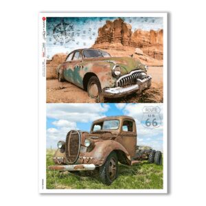 VEHICLES-0034. Carta di riso veicoli per decoupage.