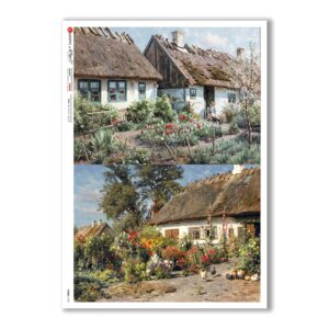 VIEWS-0158. Carta di Riso paesaggi per decoupage
