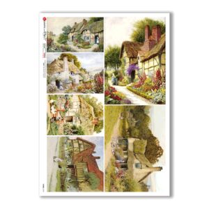 VIEWS-0159. Carta di Riso paesaggi per decoupage