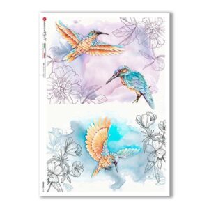 ANIMALS-0148. Carta di riso animali per decoupage.