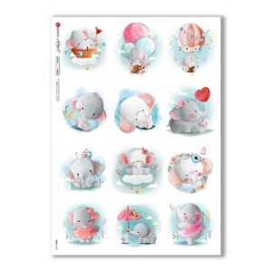 BABY-0080. Carta di riso bambini per decoupage.