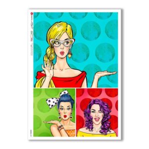 COMICS-0027. Carta di riso fumetti per decoupage.