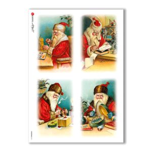 CHRISTMAS-0211. Carta di riso vittoriana Natale per decoupage.