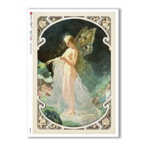 FAIRIES-0072. Carta di riso fate per decoupage.
