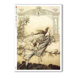 FAIRIES-0073. Carta di riso fate per decoupage.