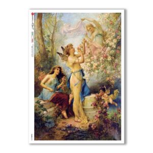 FAIRIES-0074. Carta di riso fate per decoupage.
