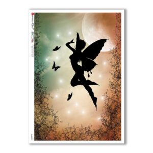 FAIRIES-0077. Carta di riso fate per decoupage.