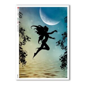 FAIRIES-0078. Carta di riso fate per decoupage.