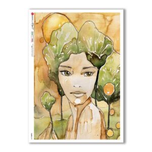 FAIRIES-0079. Carta di riso fate per decoupage.