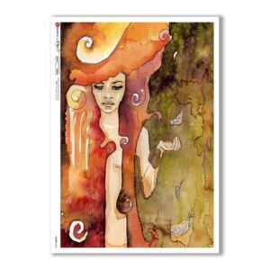 FAIRIES-0082. Carta di riso fate per decoupage.