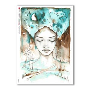 FAIRIES-0081. Carta di riso fate per decoupage.