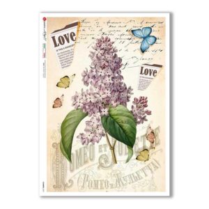 FLOWERS-0359. Carta di riso fiori per decoupage.