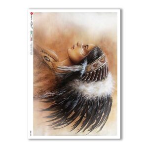 FOLK-0088. Carta di riso etniche per decoupage.