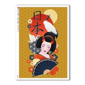FOLK-0090. Carta di riso etniche per decoupage.