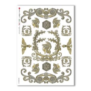 OLD OBJECTS-0024. Carta di riso oggetti vintage per decoupage.